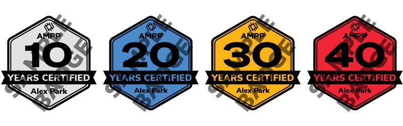 AMPP Certification Recognition Badges